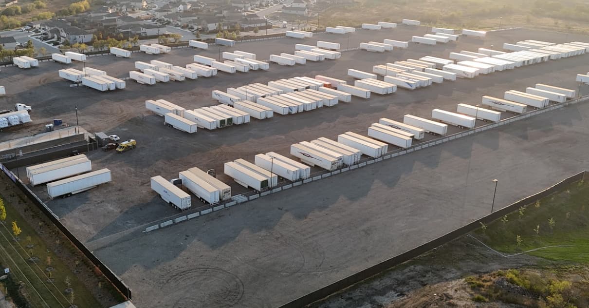 Fleet parking property aerial view