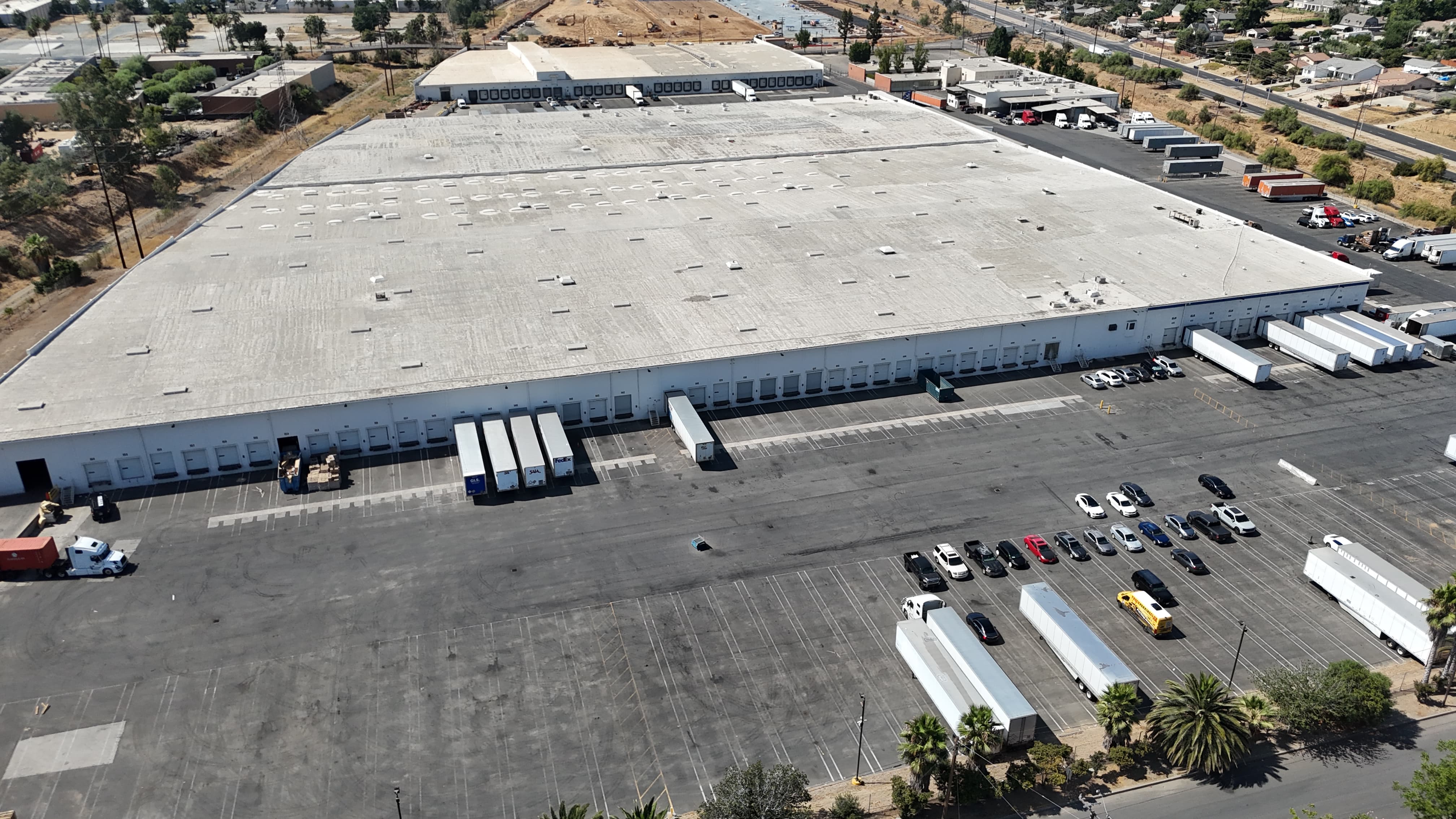 Fleet parking property aerial view
