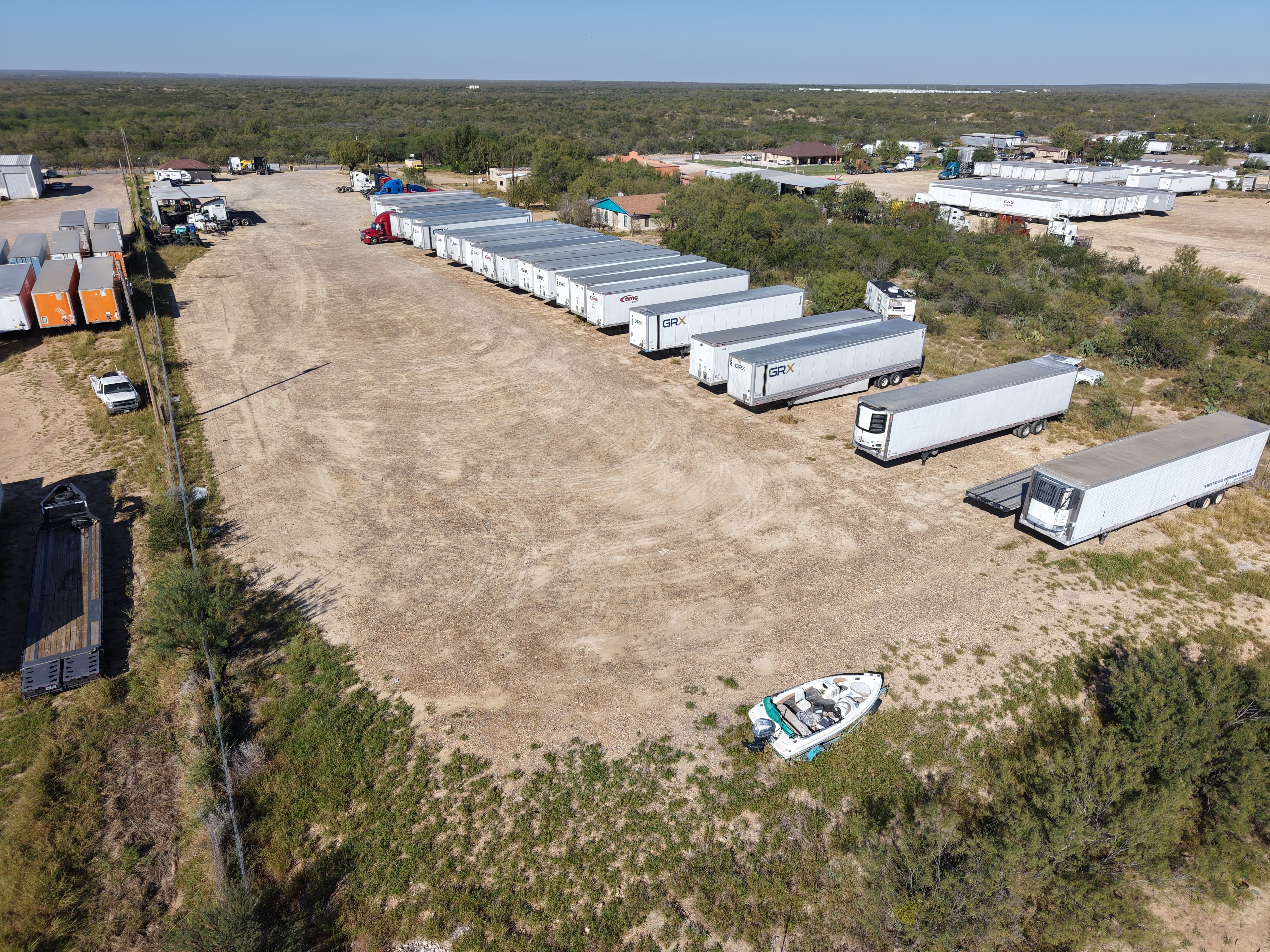 Fleet parking property aerial view